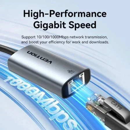 Vention Adaptador USB Tipo C a RJ45 Ethernet Gigabit 1000Mbps CFQHB Vention Adaptador USB Tipo C a RJ45 Ethernet Gigabit 1000Mbps CFQHB